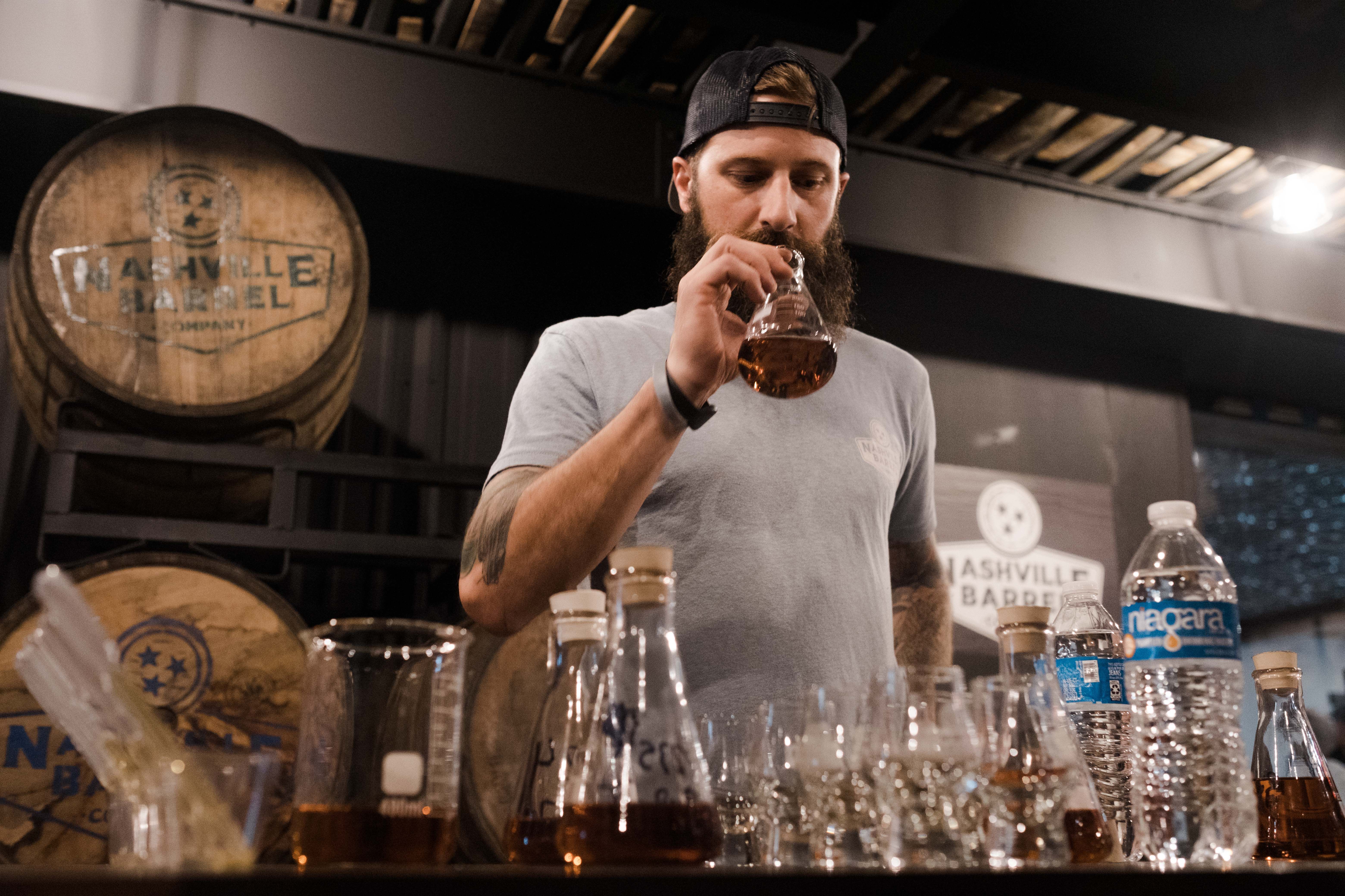 Whiskey blending session at Nashville Barrel Company
